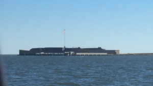 Passing by historic Fort Sumter