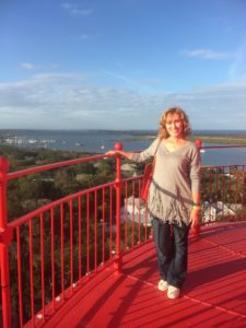 Elena at the top of the St. Augustine Lighthouse