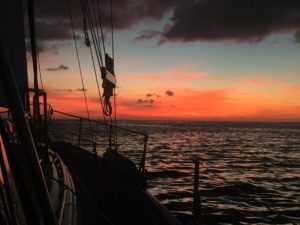 18 Jan-night sail to bahamas - sunset