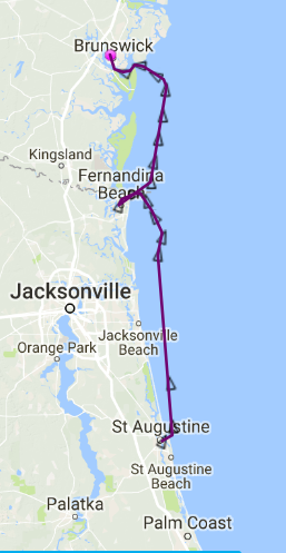 Northbound from St. Augustine Fl to Brunswick GA April 18-19th