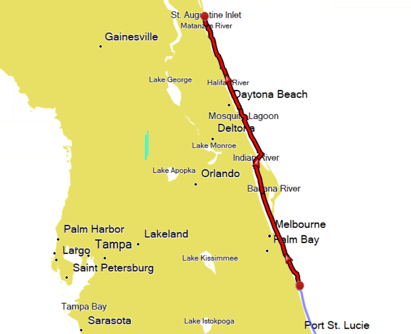 Vero Beach to St. Augustine - April 2nd to April 9th