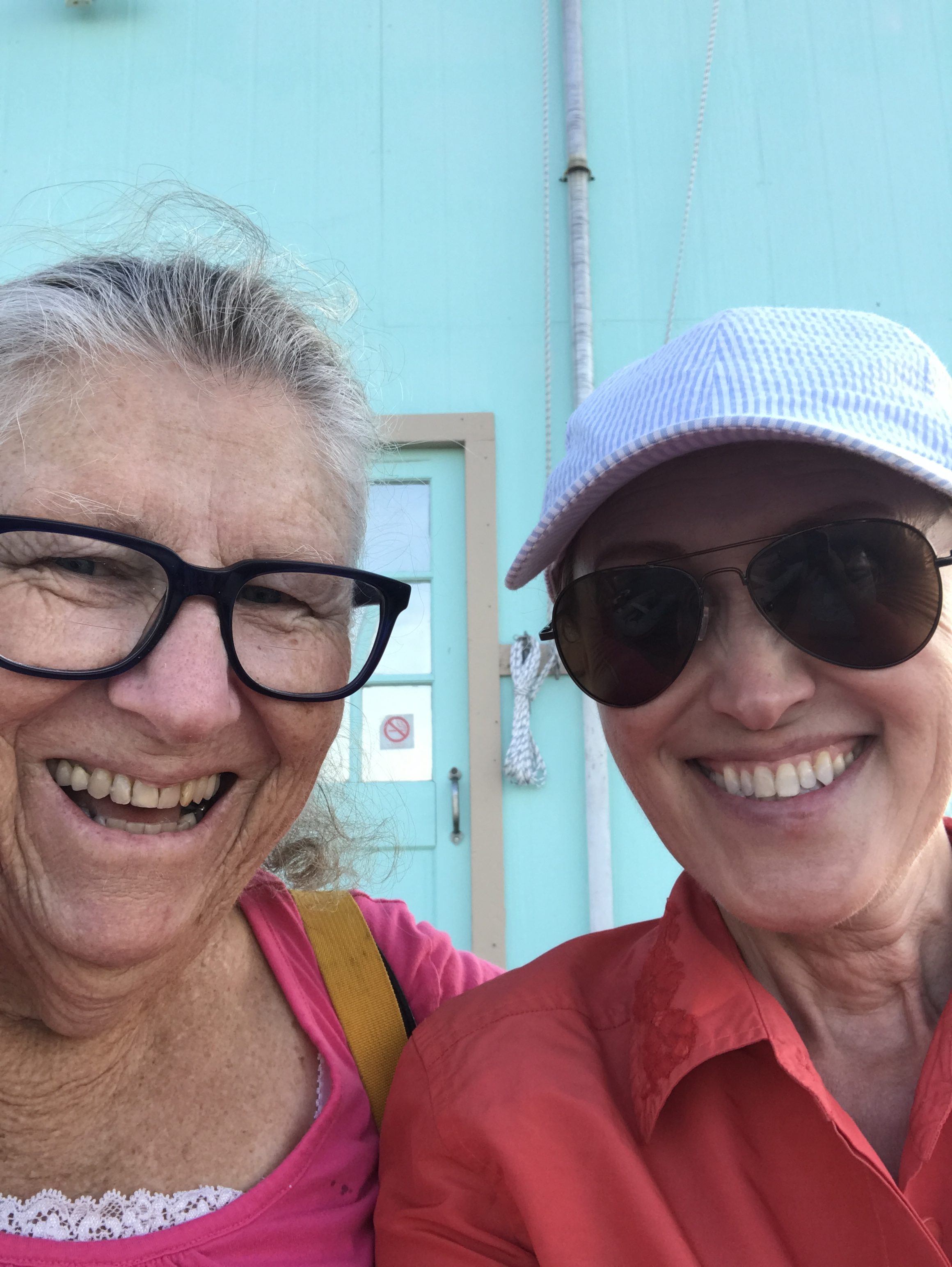 Ann and Elena at the Vero Beach dinghy dock