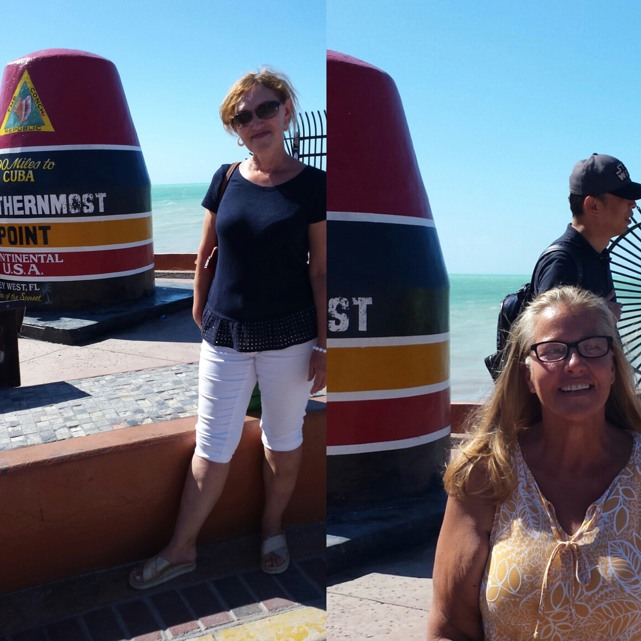 Elena and Michele at the "Southernmost Point"